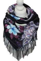 Шарф женский с цветами, черный цена и информация | Женские шарфы, платки | 220.lv