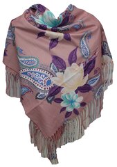 Шарф женский с цветами, розовый цена и информация | Женские шарфы, платки | 220.lv