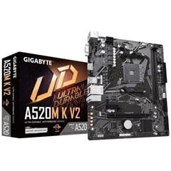 Gigabyte AMD AM4 A520M K V2 1.0 цена и информация | Материнские платы	 | 220.lv