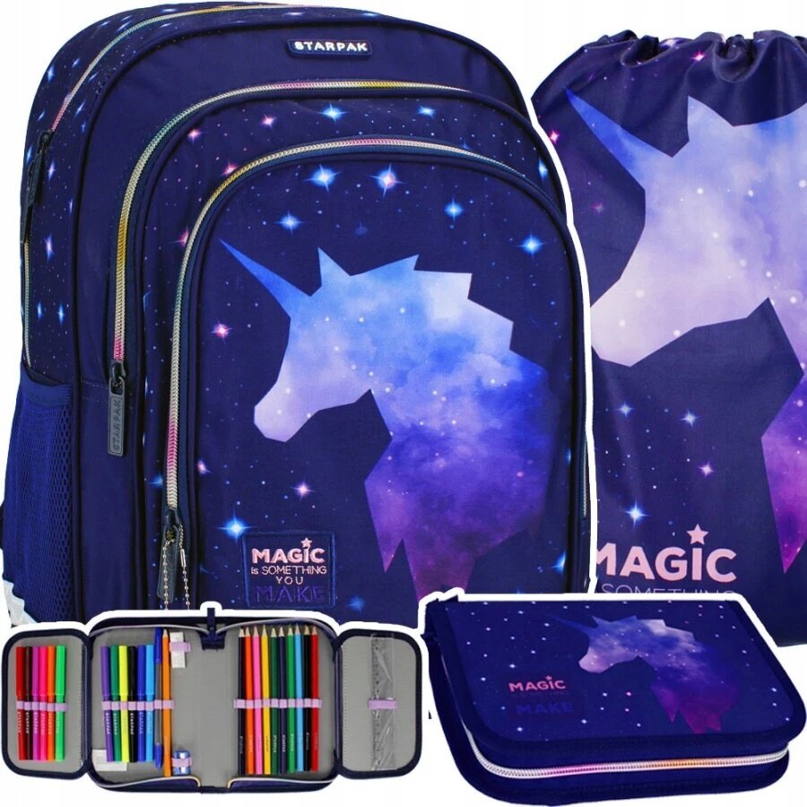 Школьный рюкзак Unicorn 3 в 1 цена | 220.lv