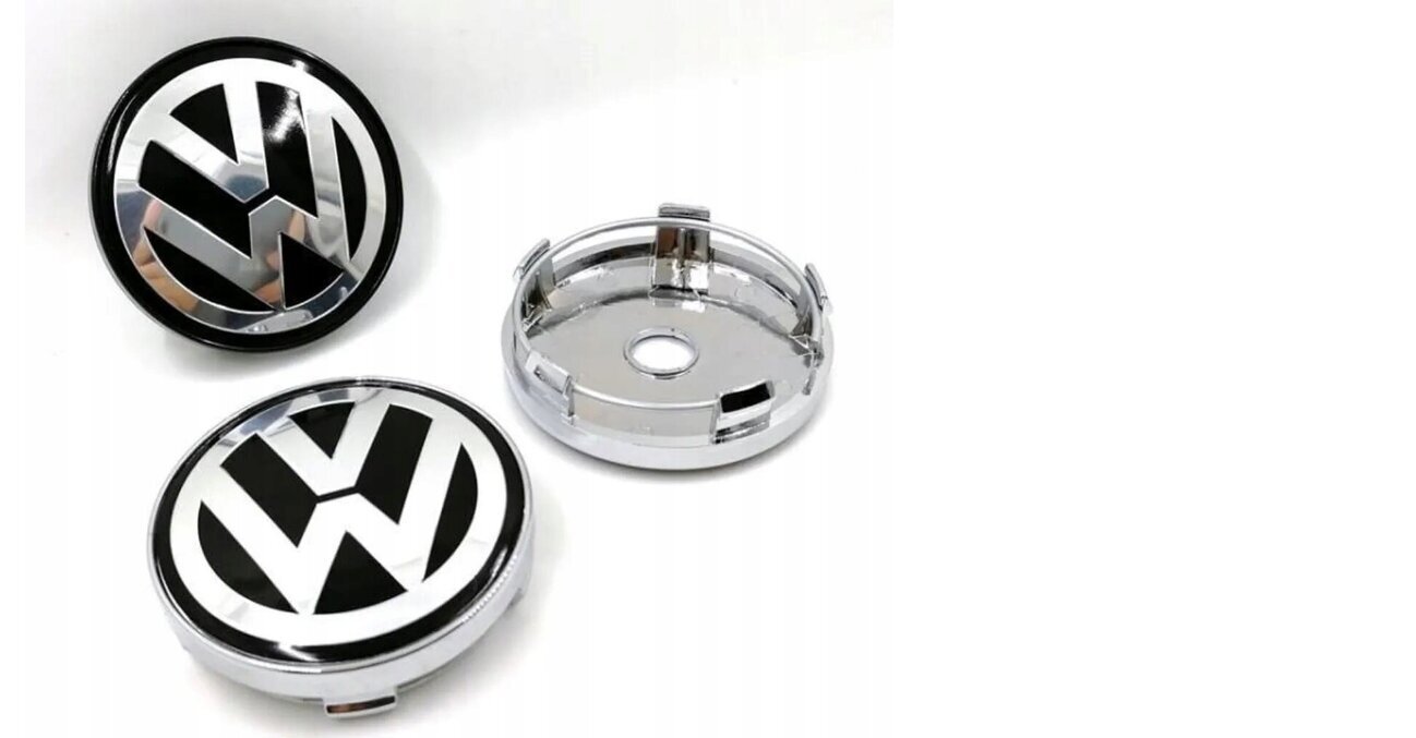 VW loka vāks 60mm/56mm 4gab (komplekts) cena un informācija | Auto piederumi | 220.lv