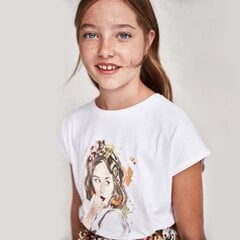 Mayoral футболка для девочки с коротким рукавом 6014-76 цена и информация | Рубашки для девочек | 220.lv