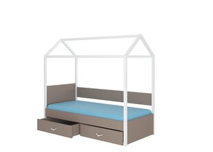 Gulta ADRK Furniture Otello, 80x180 cm, balta/brūna cena un informācija | Bērnu gultas | 220.lv