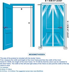 Meet Beauty magnētiskā termoplēve durvīm, moskītu plēve, 90 x 190 cm, caurspīdīga цена и информация | Москитные сетки | 220.lv