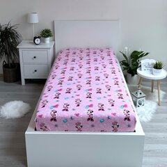 Palags ar gumiju Minnie Mouse 90x200 cm cena un informācija | Palagi | 220.lv