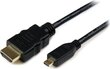 Startech HDMI Micro ātrgaitas kabelis, 0,5 m цена и информация | Kabeļi un vadi | 220.lv