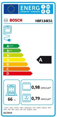 Cepeškrāsns Bosch HBF134ES1 cena un informācija | Cepeškrāsnis | 220.lv