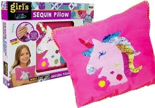 Розовая подушка DIY с блестками с изображением единорога цена и информация | Развивающие игрушки | 220.lv