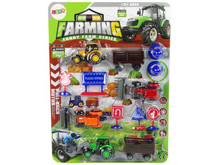 Lauksaimniecības transporta komplekts ,,Traktori un ceļa zīmes'' cena un informācija | Rotaļlietas zēniem | 220.lv