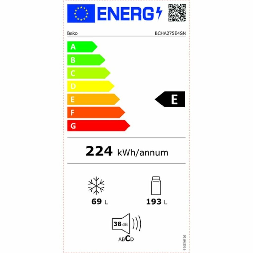 Ledusskapis Beko BCHA275E4SN cena un informācija | Ledusskapji | 220.lv