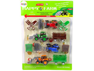 Lauksaimniecības transportlīdzekļu komplekts ,,Traktori un ķerras'' cena un informācija | Rotaļlietas zēniem | 220.lv