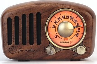 Кухонный радиоприемник Feegar RETRO FM Деревянный BT SD 10h цена и информация | Радиоприемники и будильники | 220.lv