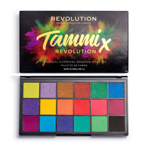 Acu ēnu palete Revolution Tammi X Eyeshadow palette Tropical Carnival, 18 g cena un informācija | Acu ēnas, skropstu tušas, zīmuļi, serumi | 220.lv