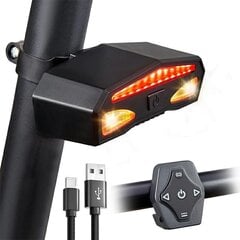 Задний светодиодный фонарь для велосипеда L8O, черный цена и информация | Велосипедные фонари, отражатели | 220.lv
