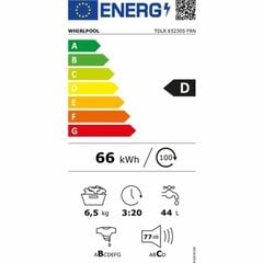 Стиральная машина Whirlpool TDLR65230SS 6.5K 1200R CS A+++DISP. цена и информация | Стиральные машины | 220.lv