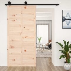 vidaXL šķūņa durvis, 100x1,8x214 cm, priedes masīvkoks цена и информация | Межкомнатные двери | 220.lv