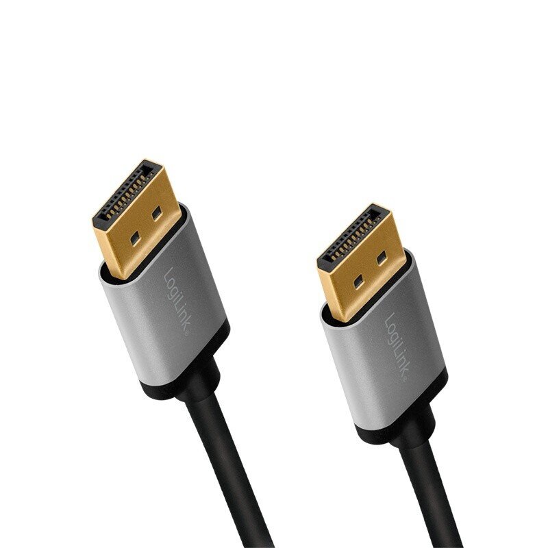 LogiLink DisplayPort kabelis, 4K/60Hz, DP/M līdz DP/M, alumīnijs, 2m cena un informācija | Kabeļi un vadi | 220.lv