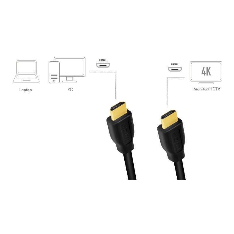 LogiLink HDMI kabelis 4K / 60Hz, 3m цена и информация | Kabeļi un vadi | 220.lv