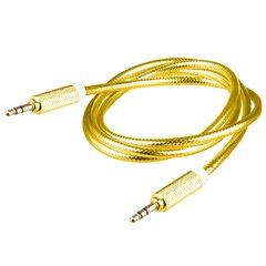 Lilware AUX Neilona Audio Kabelis 3,5 mm. 1m. Zelta krāsā цена и информация | Кабели и провода | 220.lv
