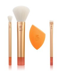 Набор косметических кистей Real Techniques Midi Moment Brush, 3 шт. + спонж цена и информация | Кисти для макияжа, спонжи | 220.lv