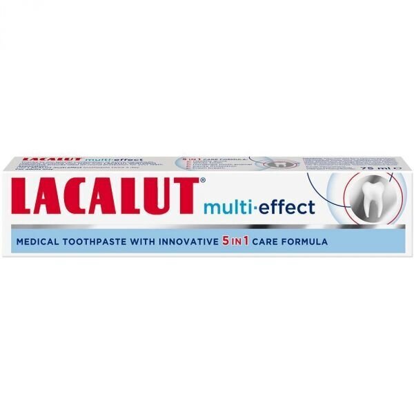Zobu pasta Lacalut Toothpaste Multi-Effect 5in1, 75 ml cena un informācija | Zobu pastas, birstes | 220.lv