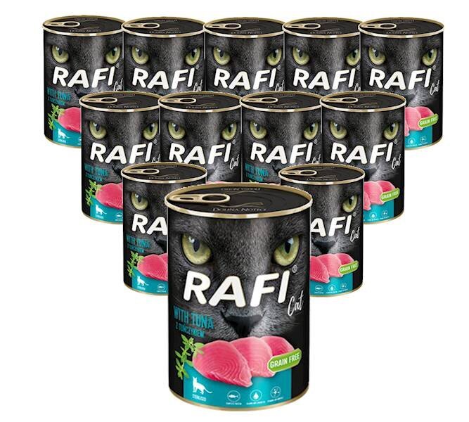 Konservi Rafi Cat ar tunci sterilizētiem kaķiem, 400 g, 12 gab. cena un informācija | Konservi kaķiem | 220.lv