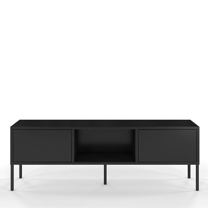 Melna moderna Dancan MIRKA kumode / 130 cm plata cena un informācija | TV galdiņi | 220.lv