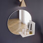 Skandica LUCIJA apaļš balts spogulis ar plauktu / 60 cm diametrs cena un informācija | Spoguļi | 220.lv
