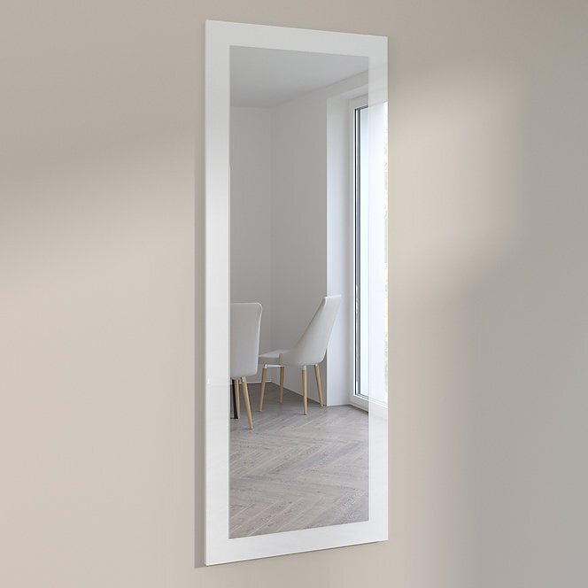 Balts Dancan MIRAGE spogulis baltā rāmī 160 x 60 cm / spīdums cena un informācija | Spoguļi | 220.lv