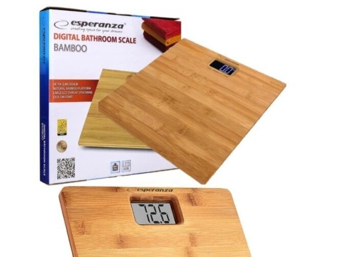 Vannas istabas svari Bamboo, EBS012 цена и информация | Ķermeņa svari, bagāžas svari | 220.lv