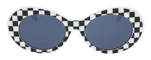 Женские солнцезащитные очки с белым клетчатым принтом цена и информация | Женские солнцезащитные очки | 220.lv