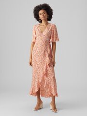 Vero Moda sieviešu kleita 10290768*03, balts/dzeltens 5715418817601 цена и информация | Платья | 220.lv