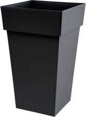 Банка EDA Tuscan Квадратный Антрацитный Темно-серый полипропилен (39 x 39 x 65 cm) цена и информация | Ящики для рассады | 220.lv