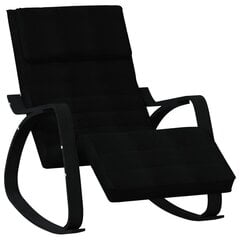 vidaXL šūpuļkrēsls, melns audums цена и информация | Кресла в гостиную | 220.lv
