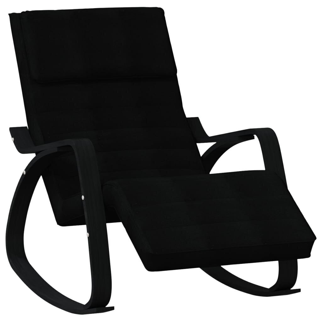 vidaXL šūpuļkrēsls, melns audums цена и информация | Atpūtas krēsli | 220.lv