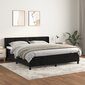 vidaXL atsperu gulta ar matraci, melna samts, 160x200 cm цена и информация | Gultas | 220.lv