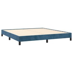 vidaXL atsperu gulta ar matraci, tumši zils samts, 160x200 cm цена и информация | Кровати | 220.lv