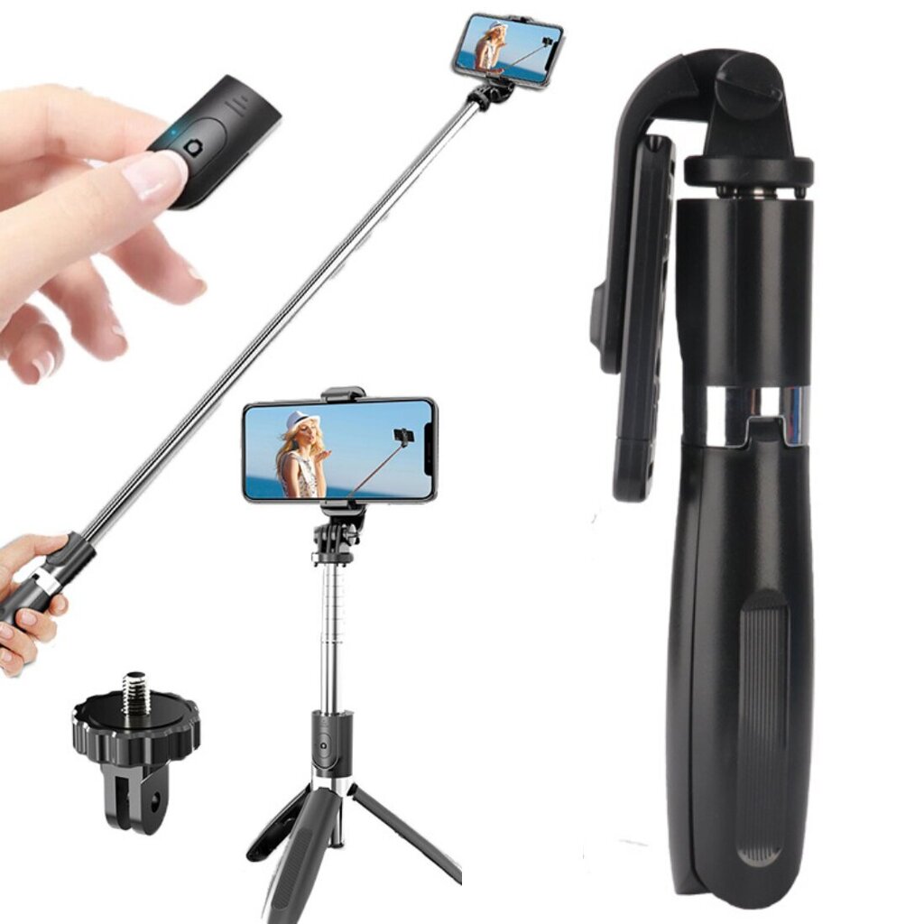 Selfiju kāts ("Selfie stick") Selfie stick ar bluetooth bezvadu pulti  telefonam cena | 220.lv