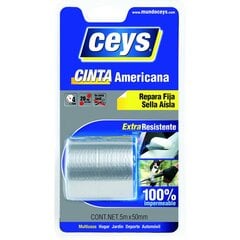 Американская лента Ceys Серебристый (5 m x 50 mm) цена и информация | Клей | 220.lv