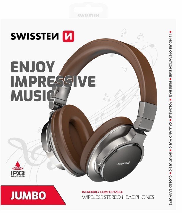 Swissten Jumbo Bluetooth Bezvadu Austiņas Ar FM / AUX цена и информация | Austiņas | 220.lv