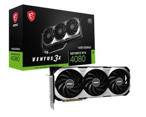 MSI RTX 4080 16GB VENTUS 3X OC NVIDIA GeForce RTX 4080 GDDR6X цена и информация | Видеокарты (GPU) | 220.lv