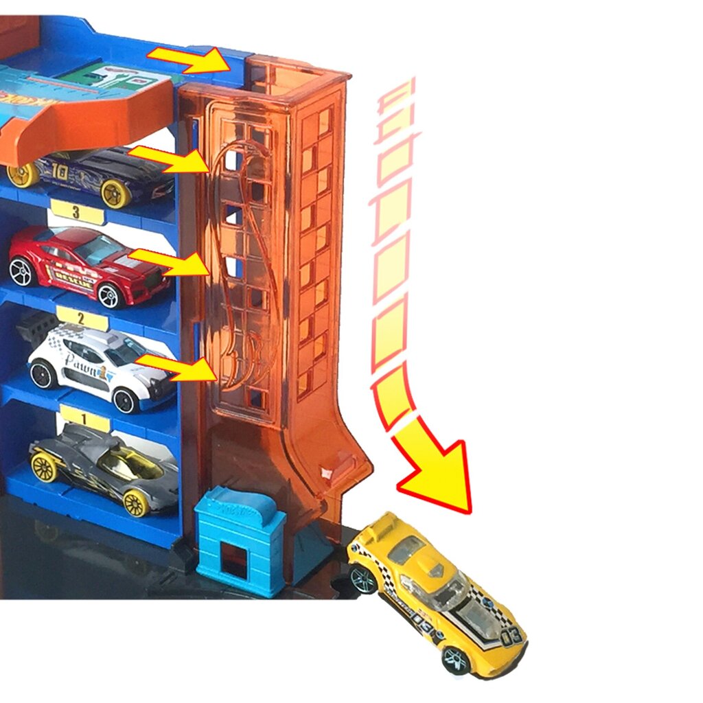 Hot Wheels City spēļu komplekts ar autostāvvietu HDR28 cena un informācija | Rotaļlietas zēniem | 220.lv