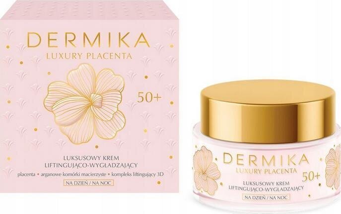 Sejas krēms Dermika Luxury Placenta 50+, 50 ml cena un informācija | Sejas krēmi | 220.lv