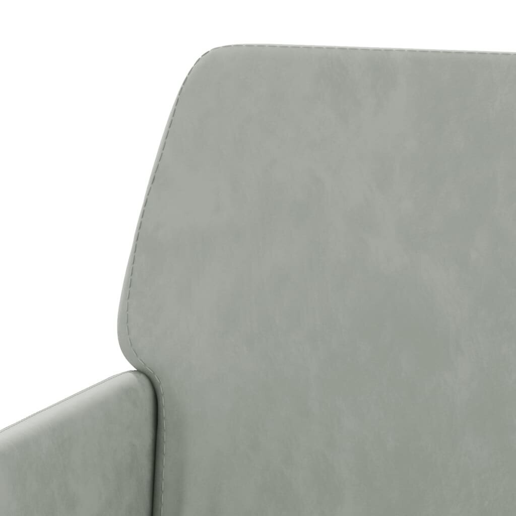 vidaXL atpūtas krēsls, gaiši pelēks, 62x79x79 cm, samts cena un informācija | Atpūtas krēsli | 220.lv