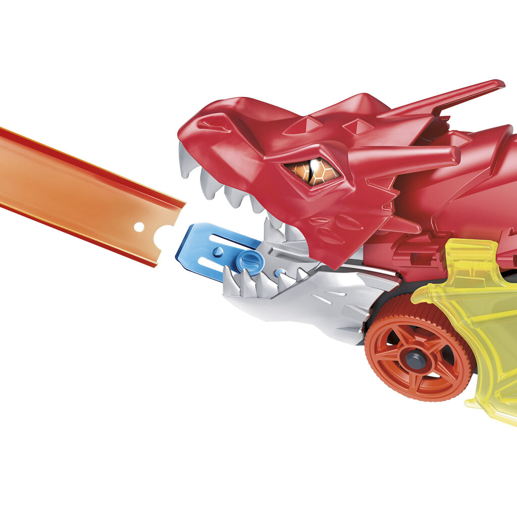 Hot Wheels Angry Dragon kravas automašīna ar GTK42 automašīnu glabātuvi cena un informācija | Rotaļlietas zēniem | 220.lv