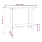 vidaXL konsoles galdiņš, balts, 110x40x80 cm, priedes masīvkoks cena un informācija | Konsoles galdiņi | 220.lv