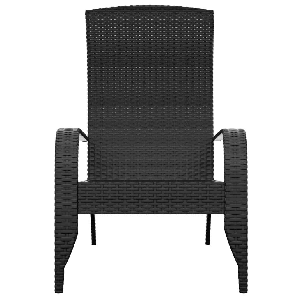 vidaXL dārza krēsls, melna PE rotangpalma cena un informācija | Dārza krēsli | 220.lv