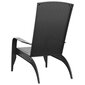 vidaXL dārza krēsls, melna PE rotangpalma cena un informācija | Dārza krēsli | 220.lv