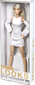 Lelle Barbie Signature Looks Doll Tall Blonde White Dress & Boots cena un informācija | Rotaļlietas meitenēm | 220.lv