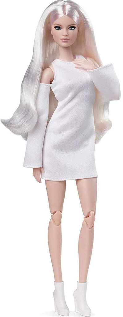 Lelle Barbie Signature Looks Doll Tall Blonde White Dress & Boots cena un informācija | Rotaļlietas meitenēm | 220.lv